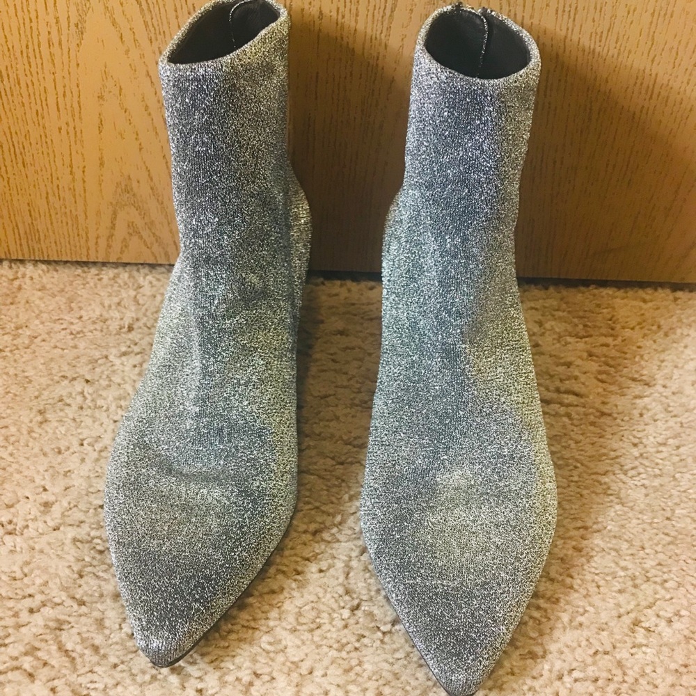 Saks 5th Ave Silver booties